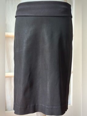 Level 99 Coated Pencil Skirt NWT Espresso Brown Faux Leather Look Size M